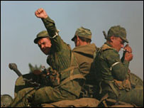 Gürcistan'da Rus askerleri