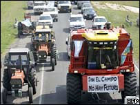 Protesto de produtores rurais argentinos (foto de arquivo)