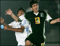 پاکستان کا واحد گول  محمد عیسی نے کیا