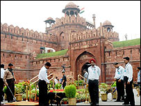 लाल क़िले पर सुरक्षा इंतज़ाम