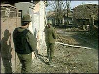 1990'lı yıllarda Vukovar'daki askerler