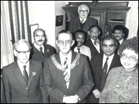 Harry Worrall as mayor of  Gloucester