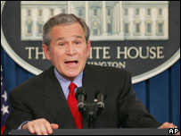 O presidente dos Estados Unidos, George W. Bush