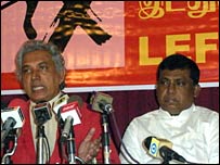 Dr. Karunaratne (l) with Mr. Sivajilingam (file photo)