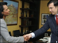 Bà Rice và ông Saakashvili