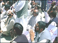 بلوچستان میں ناظم احتجاج کر رہے ہیں(فائل فوٹو)