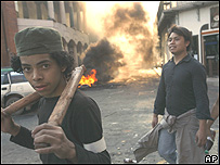 Protestos em Santa Cruz de la Sierra. Foto: AFP