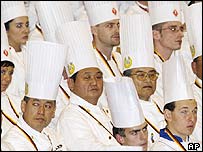 Chefs reunidos na Olimpíada de Culinária