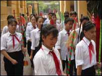 Học sinh tại một trường ở Hà Nội