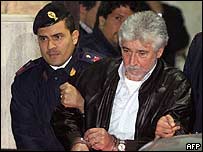 Salvatore Lo Piccolo na delegacia central de Palermo