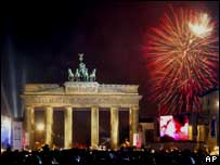 Celebração de Ano Novo em Berlim