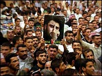 نجف میں مقتدیٰ الصدر کے حامی