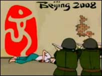 Hình của các tổ chức nhân quyền nói về Olympics Bắc Kinh