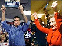 هیلاری کلینتون و میت رامنی 