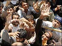 زلزله زدگان در مظفرآباد