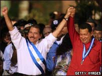 Daniel Ortega e Hugo Chávez