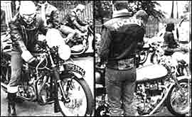Rockers and their motorbikes.