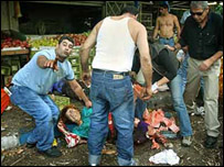 Hadera'daki saldırı sonrası olay yeri