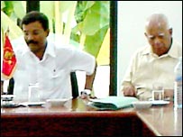 Sampanthan (R) with SP Tamilselvan