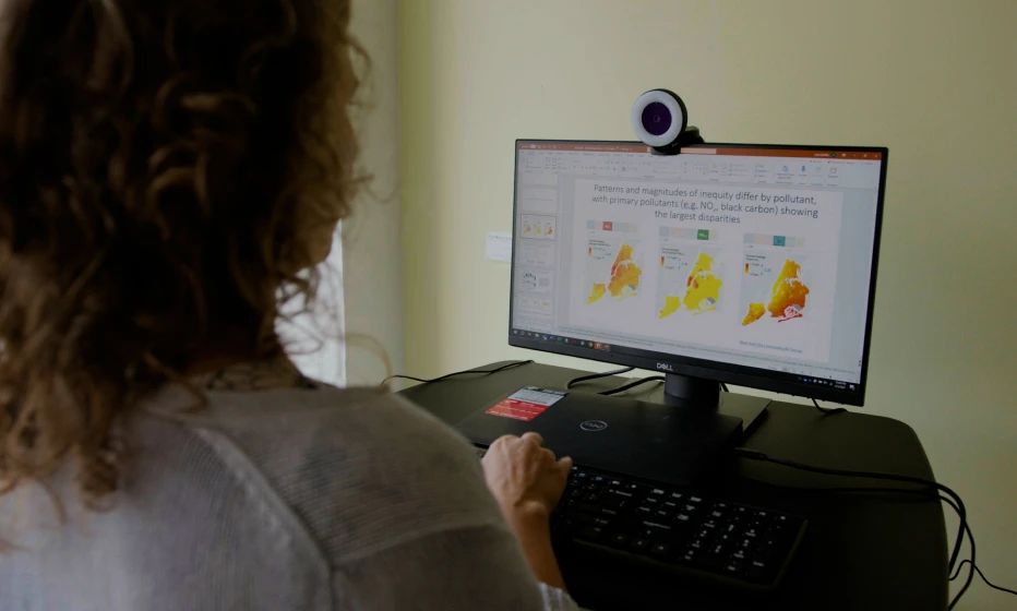 A person operating a computer.